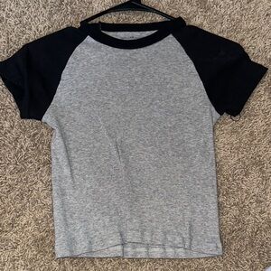 Women’s Black and Gray Raglan T-Shirt